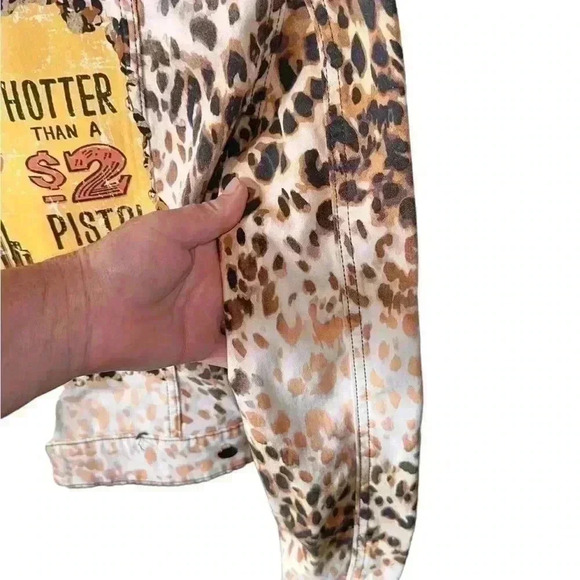 Lularoe Small cheetah custom bleach dyed Kenny jacket. NWOT.Custom western print - Picture 7 of 15